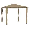 Image de Belvédère Avec Revêtement De Poteaux 3x3x2,6 M Taupe 160 G/m² Vidaxl