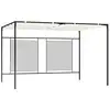 Image de Belvédère Avec Auvent Rétractable 3x4x2,3 M Crème 180 G/m² Vidaxl