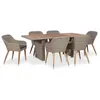 Image de vidaXL Salon de Jardin avec Coussins 7 pcs Ensemble à Dîner dExtérieur Mobilier de Salle à Manger de Patio Terrasse Résine 3057814