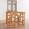 Image de Ensemble De Bar D'extérieur 5 Pcs Bois D'acacia Massif Vidaxl