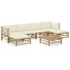 Image de vidaXL Salon de Jardin 7 pcs avec Coussins Mobilier de Jardin Meubles de Terrasse Meubles dExtérieur Mobilier de Patio 3058231