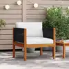 Image de Chaise De Jardin Avec Coussin Bois D'acacia Solide Vidaxl