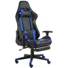 Image de Chaise De Jeu Pivotante Avec Repose-pied Bleu Pvc Vidaxl