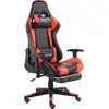 Image de Chaise De Jeu Pivotante Avec Repose-pied Rouge Pvc Vidaxl