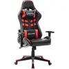 Image de Chaise De Jeu Noir Et Rouge Cuir Artificiel Vidaxl