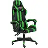 Image de Fauteuil De Jeux Vidéo Noir Et Vert Similicuir Vidaxl