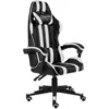 Image de Fauteuil De Jeux Vidéo Noir Et Blanc Similicuir Vidaxl