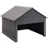 Image de Garage Pour Tondeuse À Gazon Gris 80x80x70 Cm Wpc Vidaxl