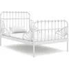 Image de Cadre De Lit Extensible Sans Matelas Blanc Métal 80x130/200 Cm Vidaxl