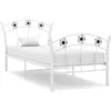 Image de Cadre De Lit Sans Matelas Blanc Métal 90x200 Cm Vidaxl
