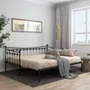 Image de vidaXL Cadre de canapé-lit extensible sans matelas Noir Métal 90x200cm 324758