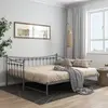 Image de Cadre De Canapé-lit Extensible Sans Matelas Gris Métal 90x200cm Vidaxl