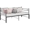 Image de Cadre De Canapé-lit Extensible Sans Matelas Noir Métal 90x200cm Vidaxl