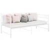Image de vidaXL Cadre de canapé-lit extensible Blanc Métal 90x200 cm Blanc
