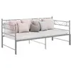 Image de Cadre De Canapé-lit Extensible Sans Matelas Gris Métal 90x200cm Vidaxl