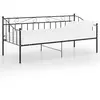 Image de Cadre De Canapé-lit Sans Matelas Noir Métal 90x200 Cm Vidaxl