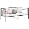 Image de Cadre De Canapé-lit Sans Matelas Noir Métal 90x200 Cm Vidaxl
