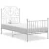 Image de Cadre De Lit Sans Matelas Blanc Métal 90x200 Cm Vidaxl