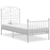 Image de Cadre De Lit Sans Matelas Blanc Métal 100x200 Cm Vidaxl