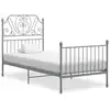Image de Cadre De Lit Sans Matelas Gris Métal 100x200 Cm Vidaxl