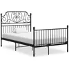 Image de Cadre De Lit Sans Matelas Noir Métal 120x200 Cm Vidaxl