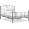Image de Cadre De Lit Sans Matelas Gris Métal 140x200 Cm Vidaxl