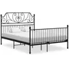 Image de Cadre De Lit Sans Matelas Noir Métal 160x200 Cm Vidaxl