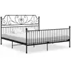 Image de Cadre De Lit Sans Matelas Noir Métal 180x200 Cm Vidaxl
