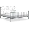 Image de Cadre De Lit Sans Matelas Gris Métal 180x200 Cm Vidaxl