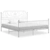 Image de vidaXL Cadre de lit sans matelas blanc métal 200x200 cm 324860