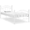 Image de Cadre De Lit Sans Matelas Blanc Métal 90x200 Cm Vidaxl
