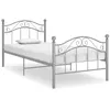 Image de Cadre De Lit Sans Matelas Gris Métal 100x200 Cm Vidaxl