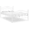 Image de Cadre De Lit Sans Matelas Blanc Métal 120x200 Cm Vidaxl