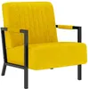 Image de Fauteuil Jaune Moutarde Velours Vidaxl