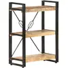 Image de Bibliothèque À 3 Niveaux 60x30x80 Cm Bois De Manguier Massif Vidaxl
