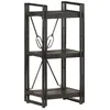 Image de Bibliothèque À 3 Niveaux 40x30x80 Cm Bois De Manguier Massif Vidaxl