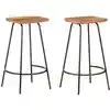 Image de Tabourets De Bar Lot De 2 Bois D'acacia Solide Vidaxl