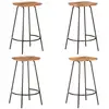 Image de Tabourets De Bar Lot De 4 Bois D'acacia Solide Vidaxl