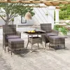 Image de vidaXL Meubles à Dîner de Jardin 5 pcs Mobilier de Salle à Manger de Terrasse Table et Chaises de Patio Extérieur Résine 3058329
