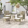 Image de vidaXL Salon de Jardin 5 pcs Mobilier de Patio Ensemble de Meubles de Terrasse Moblilier de Jardin Meubles dExtérieur 3058470