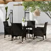 Image de vidaXL Mobilier de Salle à Manger de Jardin 5 pcs Mobilier à Dîner de Terrasse Table et Chaises de Repas Salon de Jardin 3058488