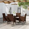 Image de vidaXL Mobilier de Salle à Manger de Jardin 5pcs Mobilier à Dîner de Terrasse Table et Chaises de Repas Salon de Jardin 3058491