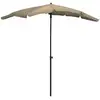 Image de Parasol De Jardin Avec Mât 200x130 Cm Taupe Vidaxl