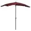 Image de Parasol De Jardin Avec Mât 200x130 Cm Rouge Bordeaux Vidaxl