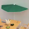 Image de Demi-parasol De Jardin Avec Mât 180x90 Cm Vert Vidaxl