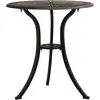 Image de Table De Jardin Bronze 62x62x65 Cm Aluminium Coulé Vidaxl