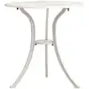 Image de Table De Jardin Blanc 62x62x65 Cm Aluminium Coulé Vidaxl