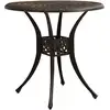 Image de Table De Jardin Bronze 78x78x72 Cm Aluminium Coulé Vidaxl