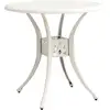 Image de Table De Jardin Blanc 78x78x72 Cm Aluminium Coulé Vidaxl