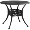 Image de Table De Jardin Noir 90x90x74 Cm Aluminium Coulé Vidaxl